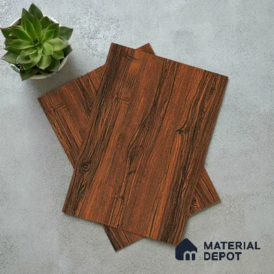 Wooden Look LM 19400 Caen Chestnut 8 ft x 4 ft Suede Finish Decorative Laminate - 1 mm | Suitable for TV Unit, Wardrobe, Kitchen Cabinets