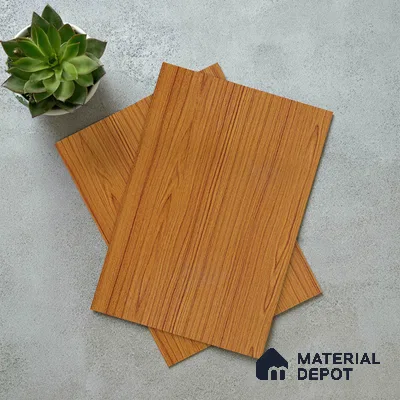 Wooden Look LM 19402 Nayana Teak 8 ft x 4 ft Suede Finish Decorative Laminate - 1 mm | Suitable for TV Unit, Wardrobe, Kitchen Cabinets