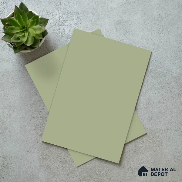 LM 19428 B Light Green Solid Color Matte Finish 8 ft x 4 ft Decorative Laminate - 1 mm | Suitable for Living Room, Kitchen, Office