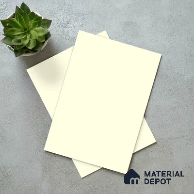 LM 19441 H Off White Solid Color Matte Finish 8 ft x 4 ft Decorative Laminate - 1 mm | Suitable for Living Room, Kitchen, Office