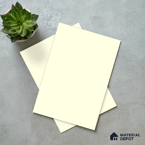 LM 19441 H Off White Solid Color Matte Finish 8 ft x 4 ft Decorative Laminate - 1 mm | Suitable for Living Room, Kitchen, Office
