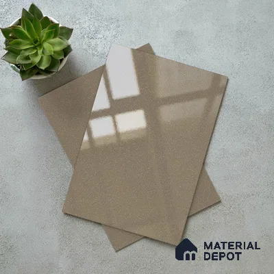 LM 19467 Beige Metallic High Gloss Finish 8 ft x 4 ft Decorative Laminate - 1 mm | Suitable for TV Unit, Wardrobe, Kitchen Cabinets