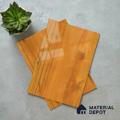 Wooden Look LM 19480 C Exotic Walnut Wood High Gloss Finish 8 ft x 4 ft Decorative Laminate - 1 mm | Suitable for TV Unit, Wardrobe, Kitchen Cabinets