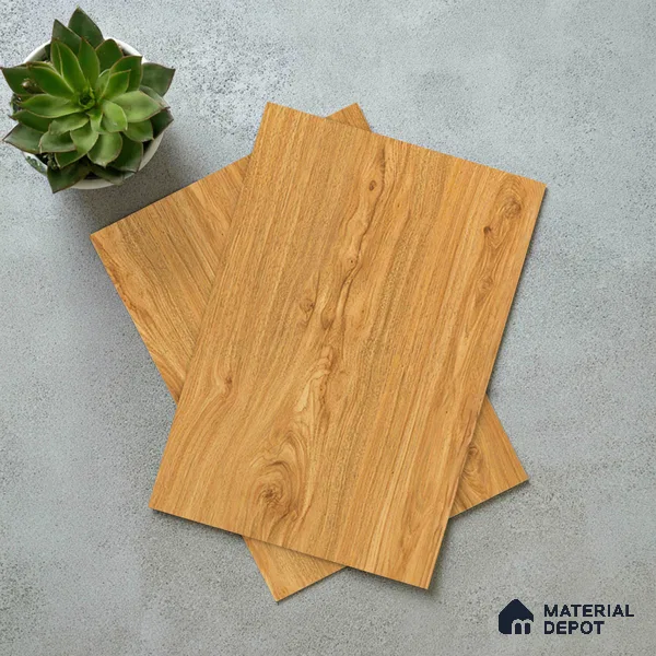 Wooden Look LM 19488 C Metallic Teak Super Matte Finish 8 ft x 4 ft Decorative Laminate - 1 mm | Suitable for TV Unit, Wardrobe, Kitchen Cabinets