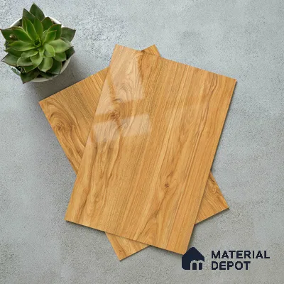 Wooden Look LM 19488 D Metallic Teak Wood High Gloss Finish 8 ft x 4 ft Decorative Laminate - 1 mm | Suitable for TV Unit, Wardrobe, Kitchen Cabinets