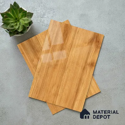 Wooden Look LM 19495 E Modern Oak Wood High Gloss Finish 8 ft x 4 ft Decorative Laminate - 1 mm | Suitable for TV Unit, Wardrobe, Kitchen Cabinets