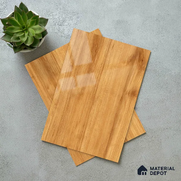 Wooden Look LM 19495 E Modern Oak Wood High Gloss Finish 8 ft x 4 ft Decorative Laminate - 1 mm | Suitable for TV Unit, Wardrobe, Kitchen Cabinets