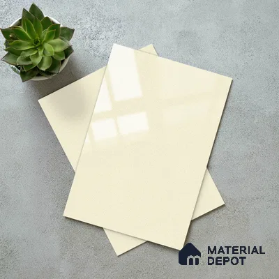 LM 19509 Ultra White Sheen Shine High Gloss Finish 8 ft x 4 ft Decorative Laminate - 1 mm | Suitable for TV Unit, Wardrobe, Kitchen Cabinets