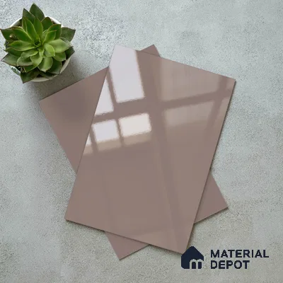 LM 21057 D Rose Pink Solid Color Glossy Finish 8 ft x 4 ft Decorative Laminate - 1 mm | Suitable for Living Room, Kitchen, Office