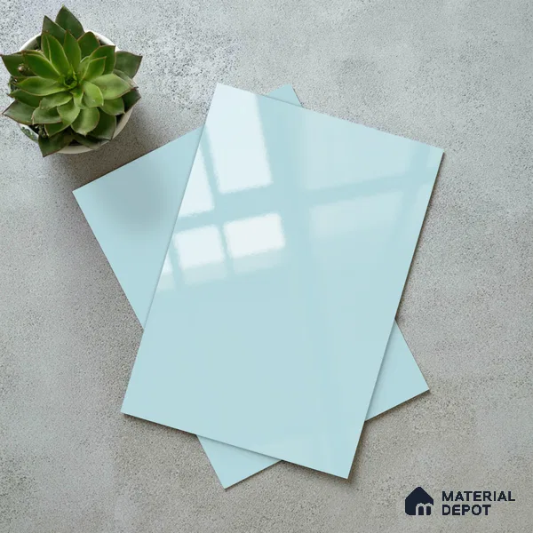 LM 21062 D Seawyn Solid Color Glossy Finish 8 ft x 4 ft Decorative Laminate - 1 mm | Suitable for Living Room, Kitchen, Office