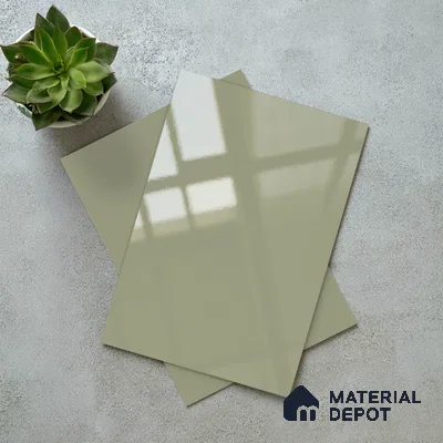LM 21065 C Beige Solid Color Glossy Finish 8 ft x 4 ft Decorative Laminate - 1 mm | Suitable for Living Room, Kitchen, Office