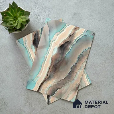 LM 21099 Molten Design Digital High Gloss Finish 8 ft x 4 ft Decorative Laminate - 1 mm | Suitable for TV Unit, Wardrobe, Kitchen Cabinets