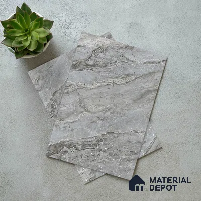 Stone Look LM 21107 E Glacier Mist Lime Stone Texture Finish 8 ft x 4 ft Decorative Laminate - 1 mm | Suitable for TV Unit, Wardrobe, Kitchen Cabinets