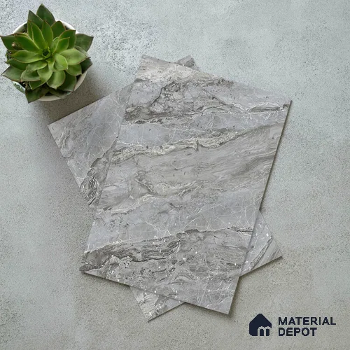 Stone Look LM 21107 E Glacier Mist Lime Stone Texture Finish 8 ft x 4 ft Decorative Laminate - 1 mm | Suitable for TV Unit, Wardrobe, Kitchen Cabinets