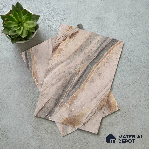 LM 21109 E Dunesone Drift Lime Stone Texture Finish 8 ft x 4 ft Decorative Laminate - 1 mm | Suitable for TV Unit, Wardrobe, Kitchen Cabinets