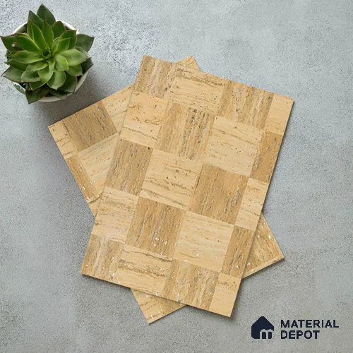Stone Look LM 21111 B Sienna Matrix Lime Stone Texture Finish 8 ft x 4 ft Decorative Laminate - 1 mm | Suitable for TV Unit, Wardrobe, Kitchen Cabinets