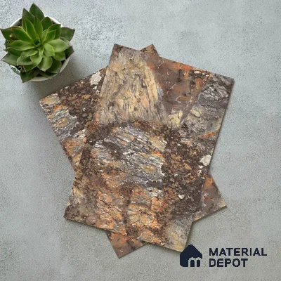 Marble Look LM 21112 Volcanic Burst Royal Marble Texture Finish 8 ft x 4 ft Decorative Laminate - 1 mm | Suitable for TV Unit, Wardrobe, Kitchen Cabinets