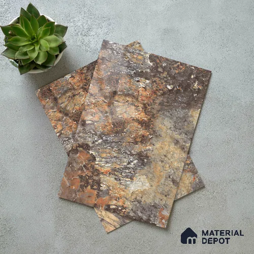 Marble Fluted Look LM 21112 E Volcanic Burst High Gloss Finish 8 ft x 4 ft Decorative Laminate - 1 mm | Suitable for TV Unit, Wardrobe, Kitchen Cabinets