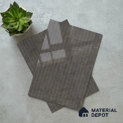 Marble Fluted Look LM 21113 D Urban Stone High Gloss Finish 8 ft x 4 ft Decorative Laminate - 1 mm | Suitable for TV Unit, Wardrobe, Kitchen Cabinets