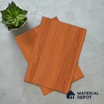 Wooden Look LM 21117 C Saffron Wood Zig Wave Texture Finish 8 ft x 4 ft Decorative Laminate - 1 mm | Suitable for TV Unit, Wardrobe, Kitchen Cabinets