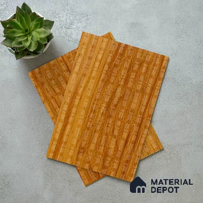 Patterened Look LM 21120 Golden Elm Cube Texture Finish 8 ft x 4 ft Decorative Laminate - 1 mm | Suitable for Bedroom, TV Unit, Wardrobe