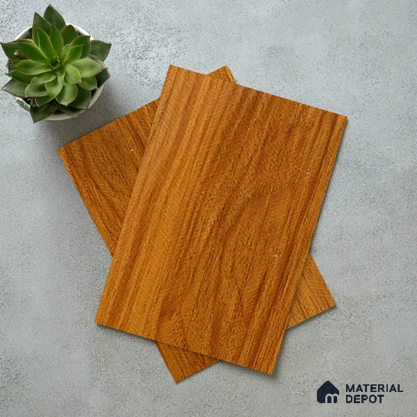 Wooden Look LM 21120 H Golden Elm Zig Wave Texture Finish 8 ft x 4 ft Decorative Laminate - 1 mm | Suitable for TV Unit, Wardrobe, Kitchen Cabinets