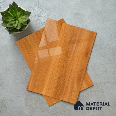 Wooden Look LM 21123 C Amberveil Wooden High Gloss Finish 8 ft x 4 ft Decorative Laminate - 1 mm | Suitable for TV Unit, Wardrobe, Kitchen Cabinets