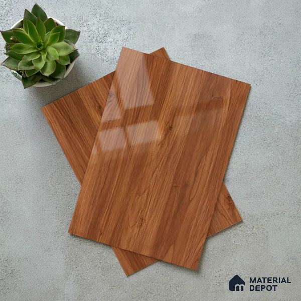 Wooden Look LM 21126 E Terranova Grain Wooden High Gloss Finish 8 ft x 4 ft Decorative Laminate - 1 mm | Suitable for TV Unit, Wardrobe, Kitchen Cabinets