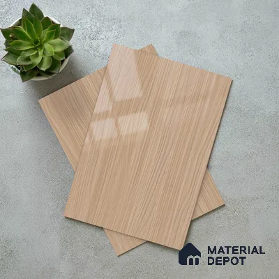 Wooden Look LM 21127 C Pavona Mist Wooden High Gloss Finish 8 ft x 4 ft Decorative Laminate - 1 mm | Suitable for TV Unit, Wardrobe, Kitchen Cabinets