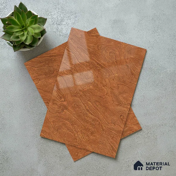 Wooden Look LM 21128 C Autumn Ridge Wooden High Gloss Finish 8 ft x 4 ft Decorative Laminate - 1 mm | Suitable for TV Unit, Wardrobe, Kitchen Cabinets