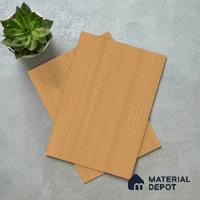 Wooden Look LM 21129 Honey Wood Vertical Touch Texture Finish 8 ft x 4 ft Decorative Laminate - 1 mm | Suitable for TV Unit, Wardrobe, Kitchen Cabinets