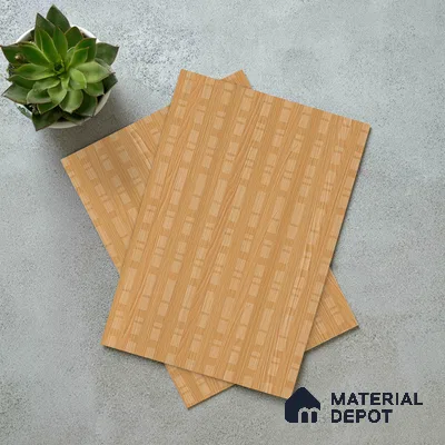 Patterned Look LM 21129 B Honey Wood Cube Texture Finish 8 ft x 4 ft Decorative Laminate - 1 mm | Suitable for Bedroom, TV Unit, Wardrobe