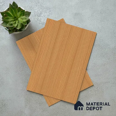 Wooden Look LM 21129 F Honey Wood Zig Wave Texture Finish 8 ft x 4 ft Decorative Laminate - 1 mm | Suitable for TV Unit, Wardrobe, Kitchen Cabinets