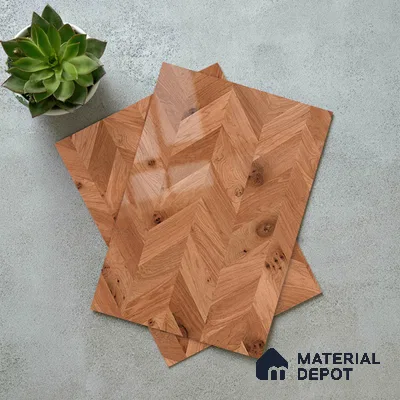 Wooden Look LM 21130 C Wanut Weave Wooden High Gloss Finish 8 ft x 4 ft Decorative Laminate - 1 mm | Suitable for TV Unit, Wardrobe, Kitchen Cabinets