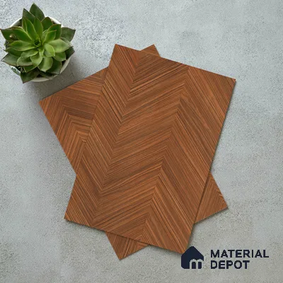 Wooden Look LM 21131 Royal Teakline Regal Walnut Texture Finish 8 ft x 4 ft Decorative Laminate - 1 mm | Suitable for TV Unit, Wardrobe, Kitchen Cabinets