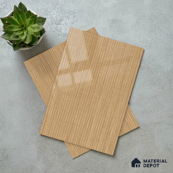 Wooden Look LM 21133 B Granello Oak Light Wooden High Gloss Finish 8 ft x 4 ft Decorative Laminate - 1 mm | Suitable for TV Unit, Wardrobe, Kitchen Cabinets