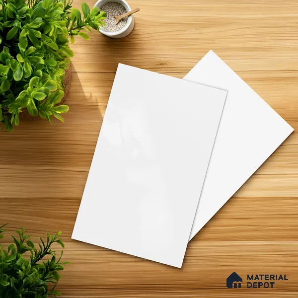 LM 18762 Coconut White 8 ft x 4 ft Texture Finish Decorative Laminate - 1 mm | Suitable for TV Unit, Wardrobe, Kitchen Cabinets