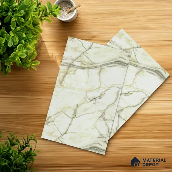 Marble Look LM 18769 Yellow Marble Texture 8 ft x 4 ft Texture Finish Decorative Laminate - 1 mm | Suitable for TV Unit, Wardrobe, Kitchen Cabinets