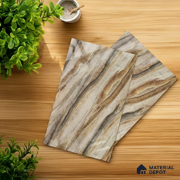Marble Look LM 18770 Iiiusion Bronze Marble 8 ft x 4 ft Texture Finish Decorative Laminate - 1 mm | Suitable for TV Unit, Wardrobe, Kitchen Cabinets