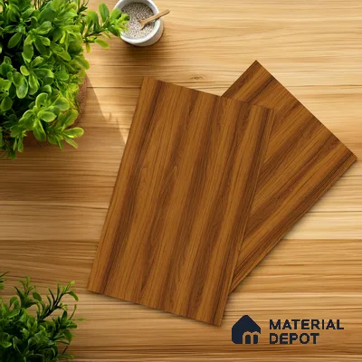 Wooden Look LM 18774 Honey Hazelnut 8 ft x 4 ft Texture Finish Decorative Laminate - 1 mm | Suitable for TV Unit, Wardrobe, Kitchen Cabinets