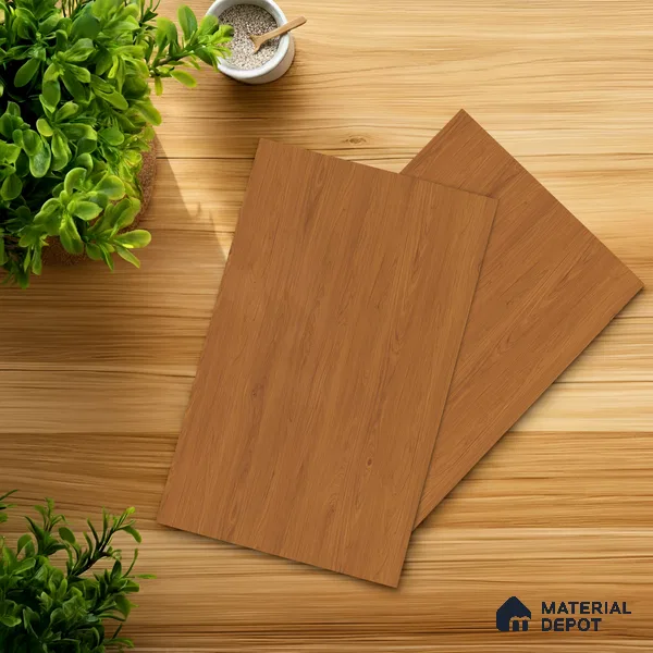 Wooden Look LM 18776 Caramelised Pine 8 ft x 4 ft Texture Finish Decorative Laminate - 1 mm | Suitable for TV Unit, Wardrobe, Kitchen Cabinets