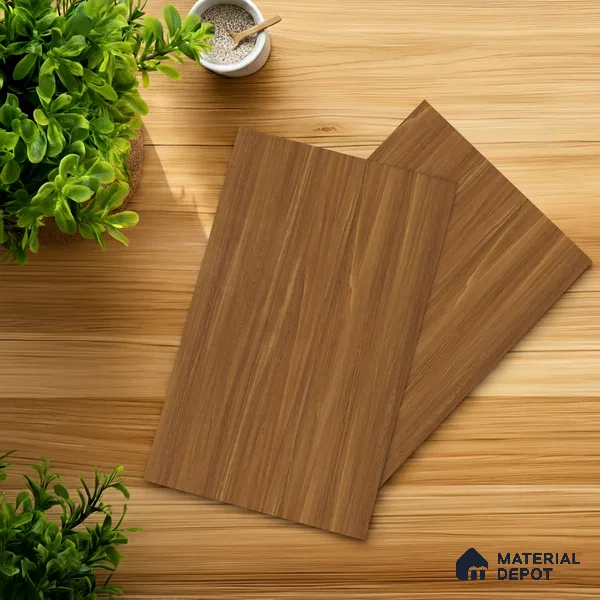 Wooden Fluted Look LM 18781 Rustic Honey 8 ft x 4 ft Texture Finish Decorative Laminate - 1 mm | Suitable for TV Unit, Wardrobe, Kitchen Cabinets