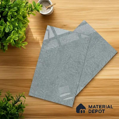 Stone Look LM 20143 Heather Grey Slate 8 ft x 4 ft Texture Finish Decorative Laminate - 1 mm | Suitable for TV Unit, Wardrobe, Kitchen Cabinets