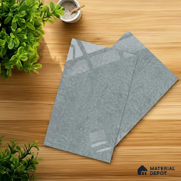 Stone Look LM 20143 Heather Grey Slate 8 ft x 4 ft Texture Finish Decorative Laminate - 1 mm | Suitable for TV Unit, Wardrobe, Kitchen Cabinets
