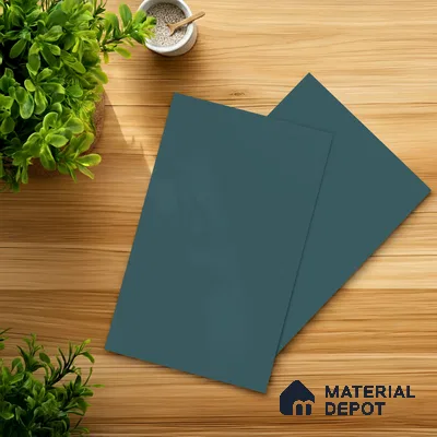 LM 20153 Steel Blue 8 ft x 4 ft Zero Soft Touch Finish Decorative Laminate - 1 mm | Suitable for TV Unit, Wardrobe, Kitchen Cabinets