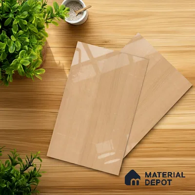 Wooden Look LM 21482 Barley Birch 8 ft x 4 ft Glossy Finish Decorative Laminate - 1 mm | Suitable for TV Unit, Wardrobe, Kitchen Cabinets