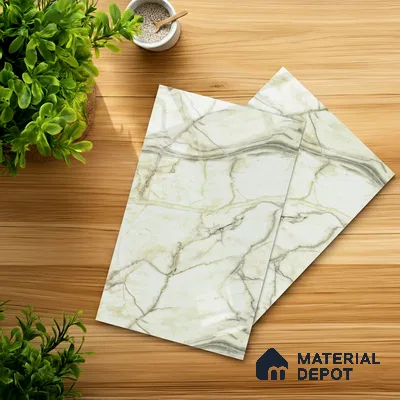 Marble Look LM 21553 Yellow Marble Texture 8ft x 4ft Texture Finish Decorative Laminate - 1 mm | Suitable for TV Unit, Wardrobe, Kitchen Cabinets