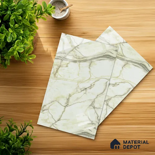 Marble Look LM 21553 Yellow Marble Texture 8ft x 4ft Texture Finish Decorative Laminate - 1 mm | Suitable for TV Unit, Wardrobe, Kitchen Cabinets