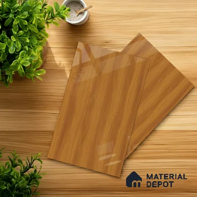 Wooden Look LM 21554 Toasted Hazelnut 8ft x 4ft Texture Finish Decorative Laminate - 1 mm | Suitable for TV Unit, Wardrobe, Kitchen Cabinets