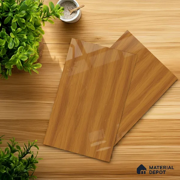 Wooden Look LM 21554 Toasted Hazelnut 8ft x 4ft Texture Finish Decorative Laminate - 1 mm | Suitable for TV Unit, Wardrobe, Kitchen Cabinets